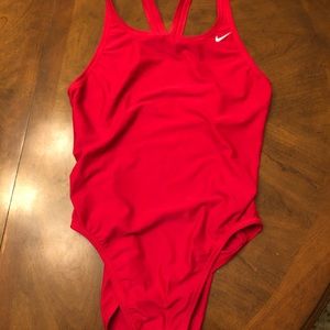 Nike Red athletic swimsuit
